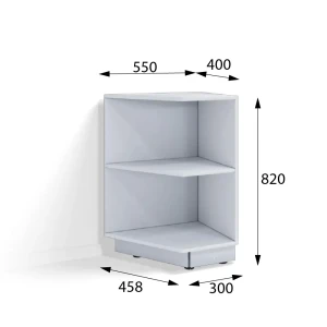 91609960 Напольный шкаф торцевой Velardy Matt Floor 40x82x55 см ЛДСП цвет белый/белый STLM-1374969