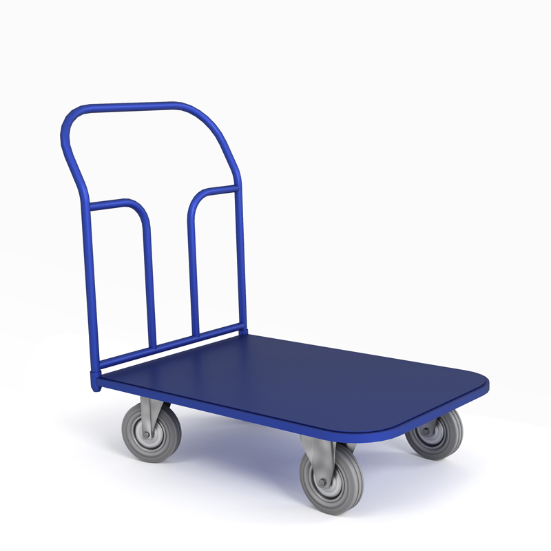 Тележка платформенная ТП 2 (г/п 450 кг, 900x600 мм, колеса серая резина 160 мм) Верстакофф 65-0188