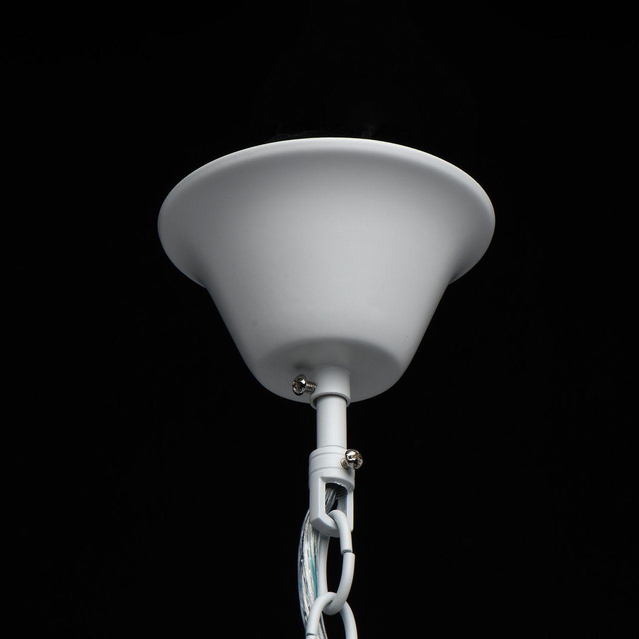 Люстра хрустальная подвесная белая De Markt City 8 ламп "Свеча" 683013308 DE MARKT ДИЗАЙНЕРСКИЕ, СВЕЧА 00-3833396 Белый  - Вид №1