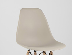 90807529 Сиденье стула Eames 46x41x40 см abs-пластик цвет бежевый STLM-0391651 WWBT