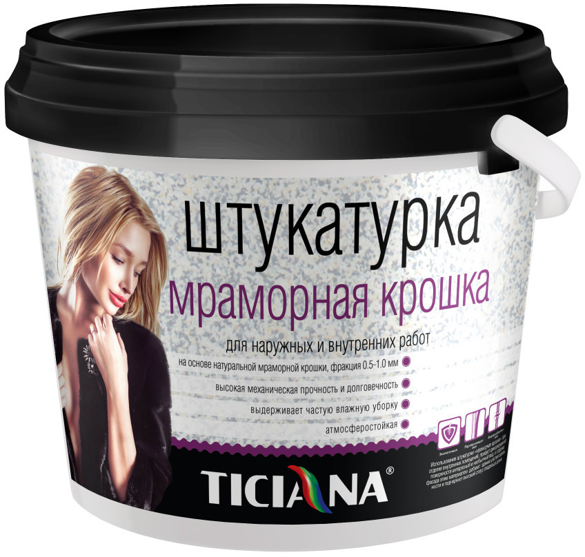 90469425 Штукатурка декоративная 4300002125 цвет белый 15.29 л STLM-0239218 TICIANA