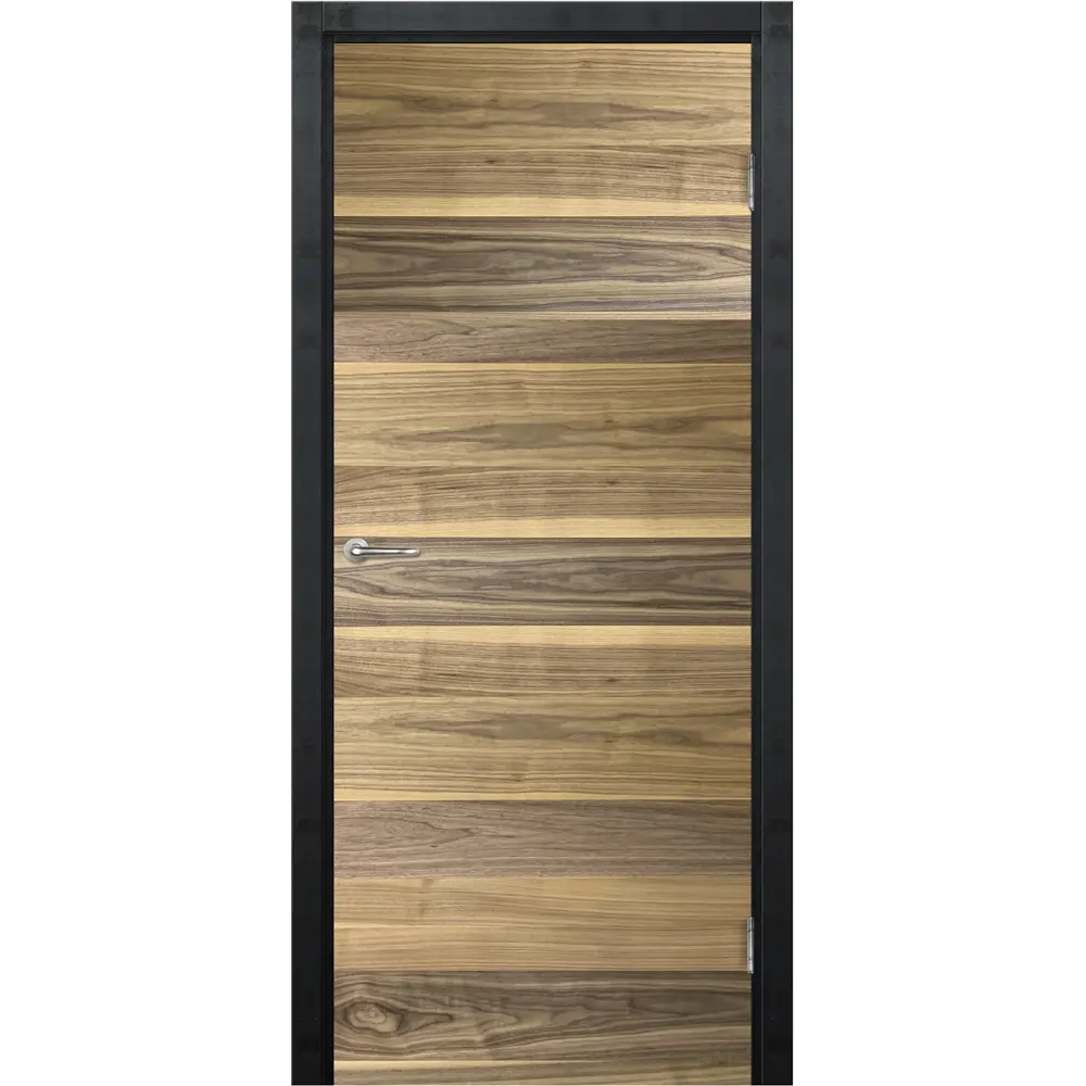 Дверь межкомнатная глухая Loft 60x200 см шпон цвет американский орех с замком и петлями 85325427 STLM-2085593 МАРИО РИОЛИ 