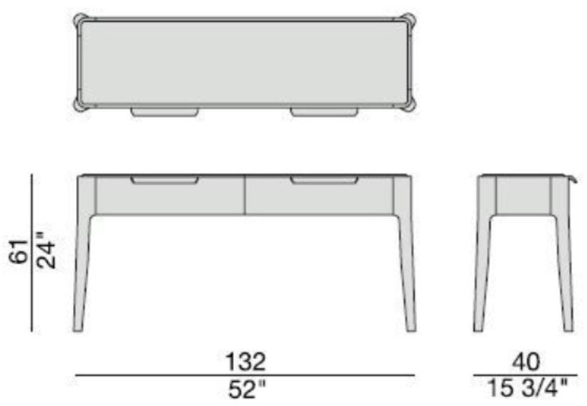 Porada Прямоугольная деревянная консоль Iron sun-id-1489808 - Вид №3