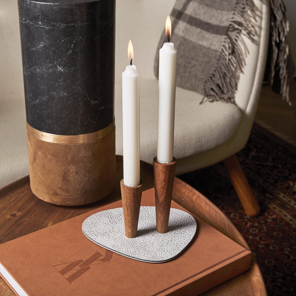 98926 HIPPO white-grey подстаканник квадратный 10x10 см, толщина 1,6 мм;LIND DNA  - Вид №1