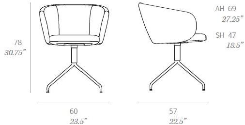EXPORMIM Мягкое кресло на жердочке из ткани  T071 s  - Вид №5