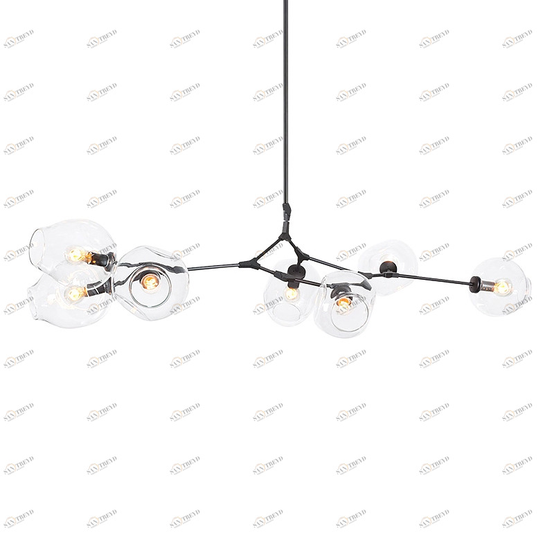 Подвесной светильник Bubble 7 clear от Delight Collection KG0579P-7 DELIGHT COLLECTION ДИЗАЙНЕРСКИЕ 243880 Прозрачный;черный 