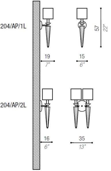 Aiardini Настенный светильник из металла с отраженным светом Flavia sun-id-1441369 - Вид №1