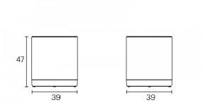ENEA Квадратный пуф из ткани Puck sun-id-1353031 - Вид №16