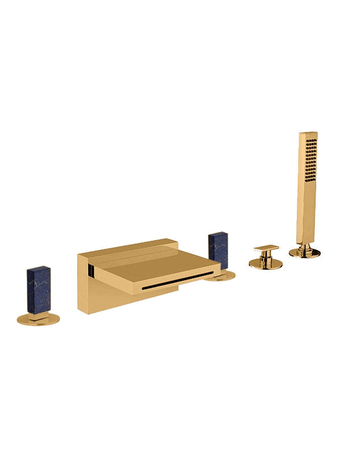 Смеситель для ванны с 5 отверстиями с водопадом и переключателем Rubinetterie Frattini Vita Due ARCH-00038193 - Вид №9