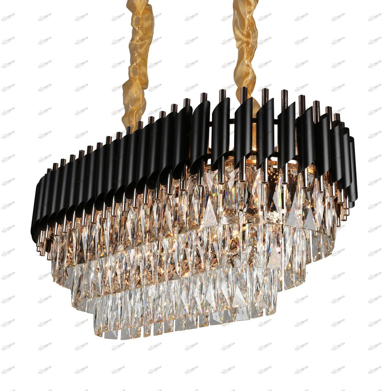 Подвесная люстра Omnilux Certaldo OML-81803-13 OMNILUX ДИЗАЙНЕРСКИЕ, CERTALDO 337191 Черный;золото;прозрачный 