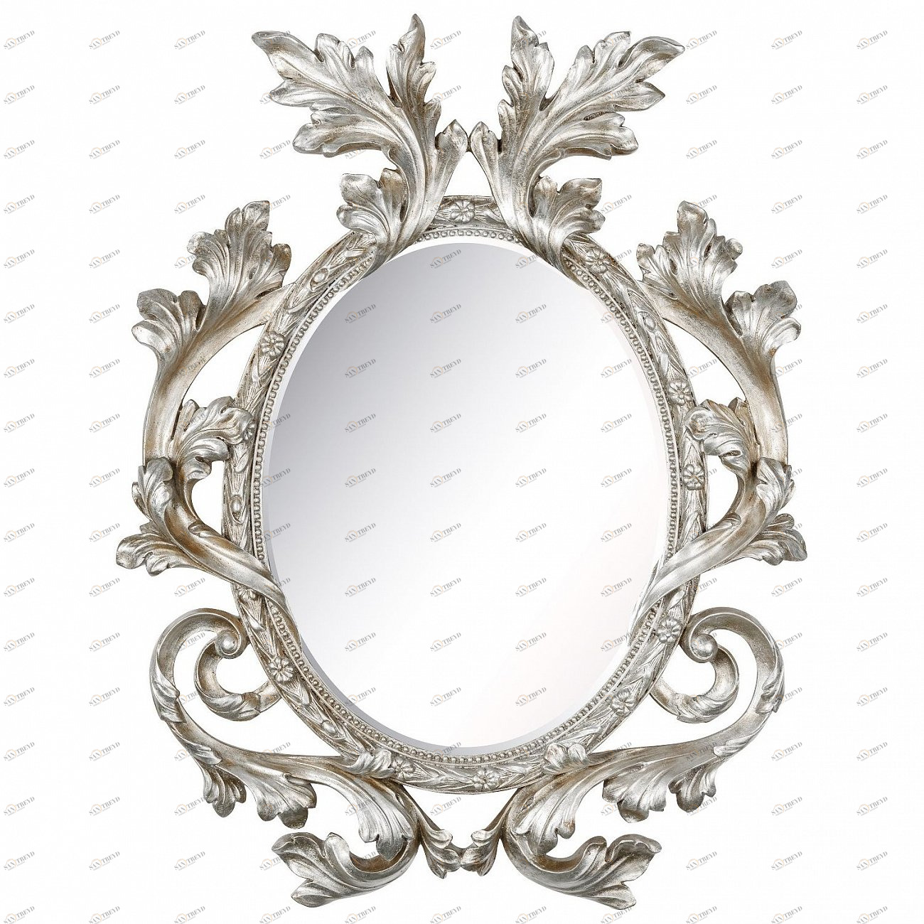 Зеркало настенное 87х69 см античное серебро Glory Silver ART-ZERKALO ДИЗАЙНЕРСКИЕ 00-3884091 Зеркальный;серебро 