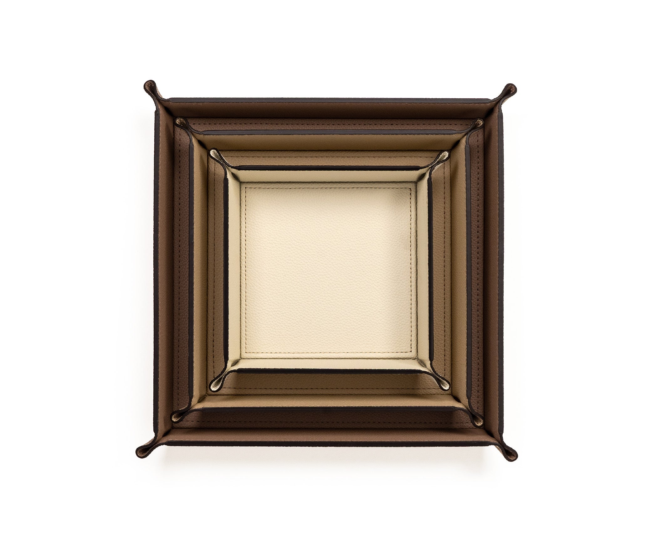 Жесткий квадратный поднос для мелочей - 20X20XH4 см / тканая кожа_темно-синий Pinetti 00.1831.061.003 - Вид №5