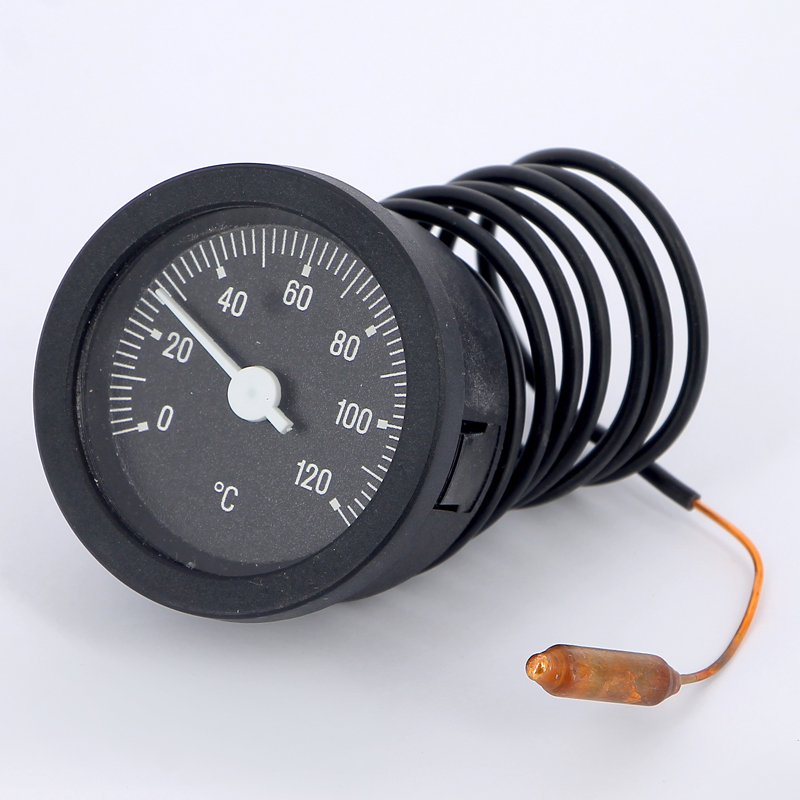 Термометр биметаллический дистанционный 52мм с капилярной трубкой 1000мм EMMETI 80 град.C 00622056