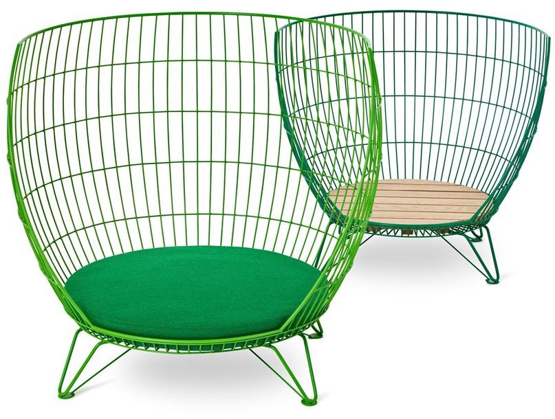 Nola Industrier Кресло из нержавеющей стали с высокой спинкой Basket sun-id-1507288 - Вид №5