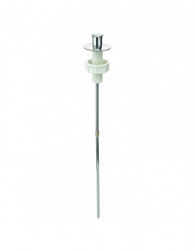 048100 000 00  Вертикальный язычок с розеткой и кнопкой, длина 330 мм, хромированный Valentin Хром  - Вид №1