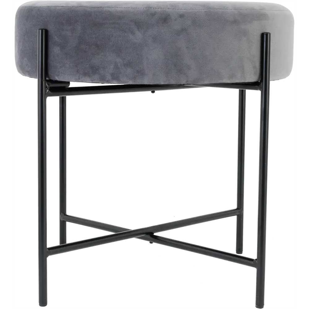 Пуф с мягкой обивкой Atmosphera Arty 47x45 см цвет серый STLM-2111368 - Вид №1