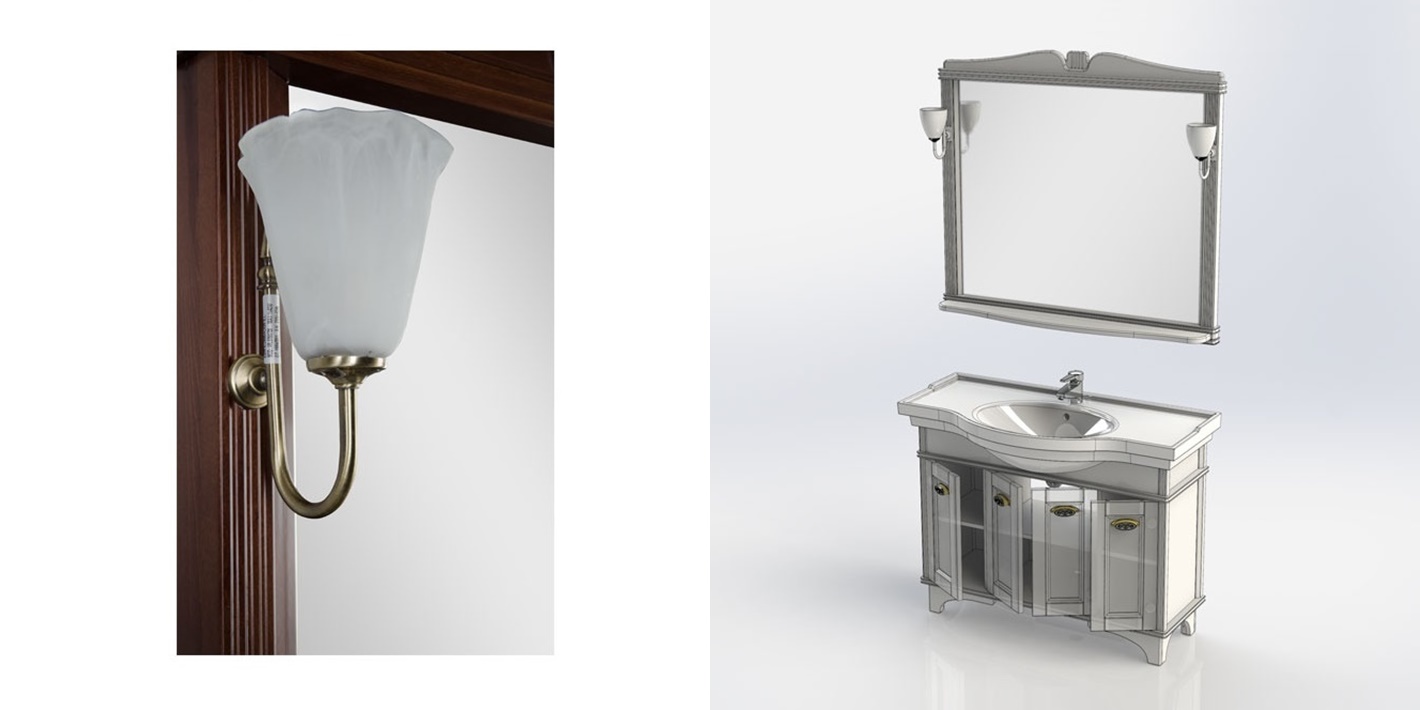 Комплект мебели Aquanet Николь 110 орех 00180676 - Вид №4