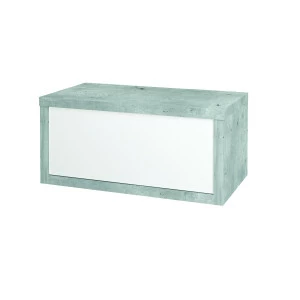 Тумба STORM, 80 см, подвесная, без отверстия для установки умывальника, 1 ящик, push-to-open, белый/бетон