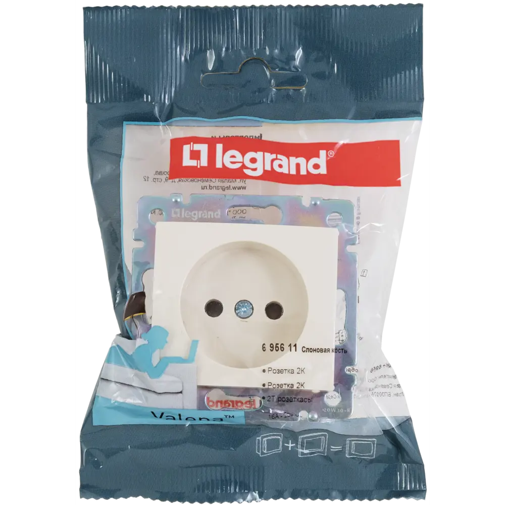 Розетка Legrand Valena Classic без заземления, слоновая кость 11273768 STLM-0001148 - Вид №6