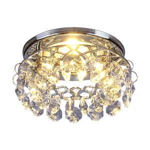 Спот встраиваемый Электростандарт Cristal, GU5.3, 50 Вт, хрусталь, цвет хром