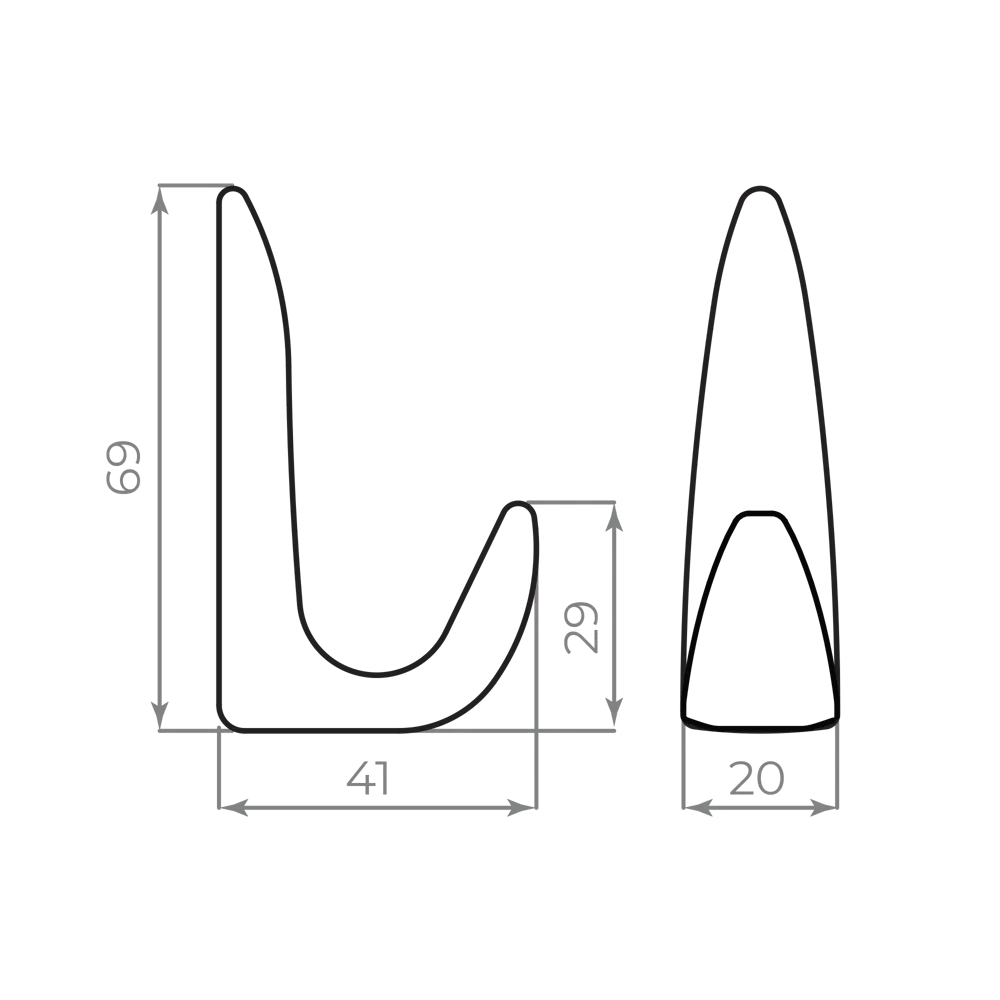 Крючок мебельный Ajax MB-LM/K-002 цвет золотой STLM-2176717 - Вид №5