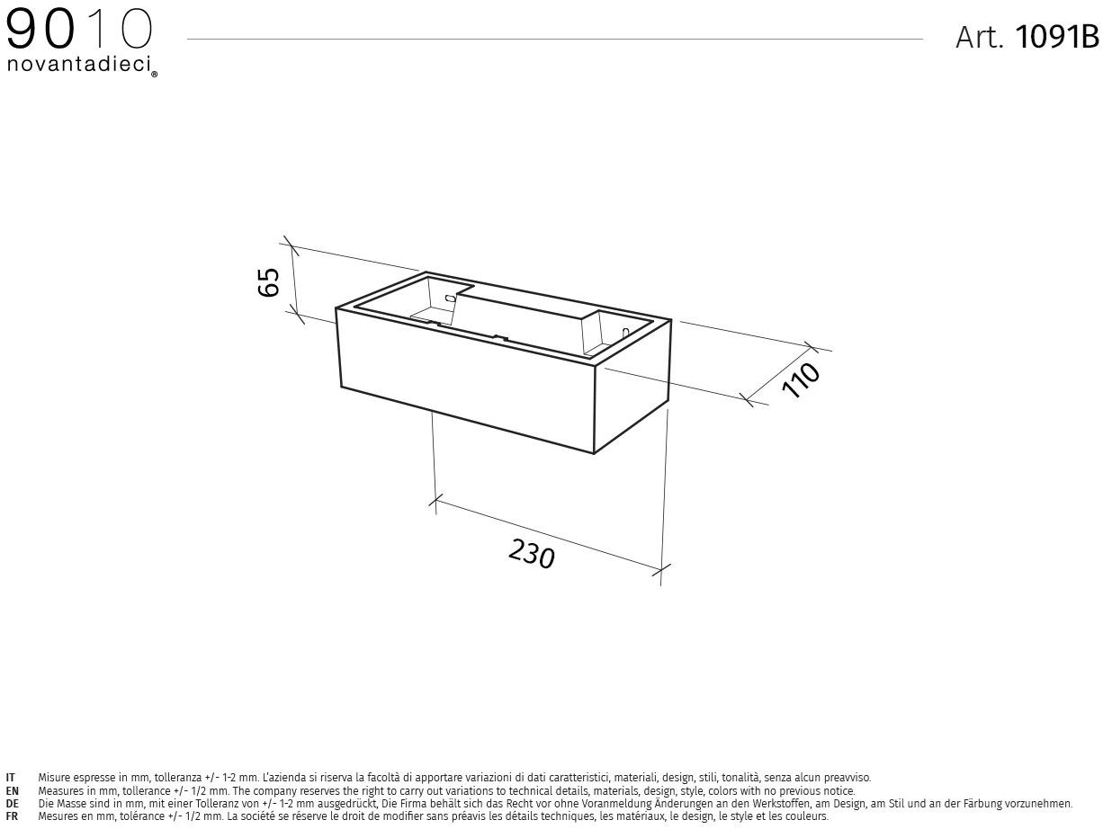 9010 novantadieci Настенный светильник для улицы Led из бетали®  1091b  - Вид №4