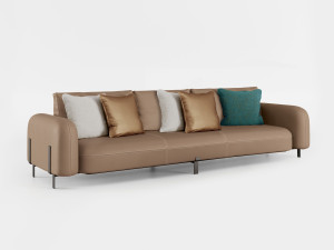 3-местный кожаный диван