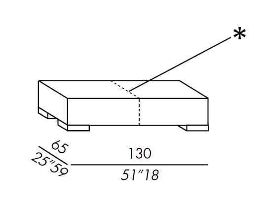 Кожаный квадратный пуф Meridiani BRONS ARCH-00127944 - Вид №3