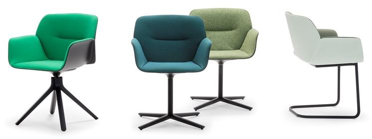 Andreu World Кресло вращающееся на 4 спицы с подлокотниками Nuez So2772 - Вид №1