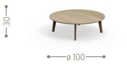 Talenti Круглый журнальный столик из мрамора Cleo teak sun-id-1365376 - Вид №8