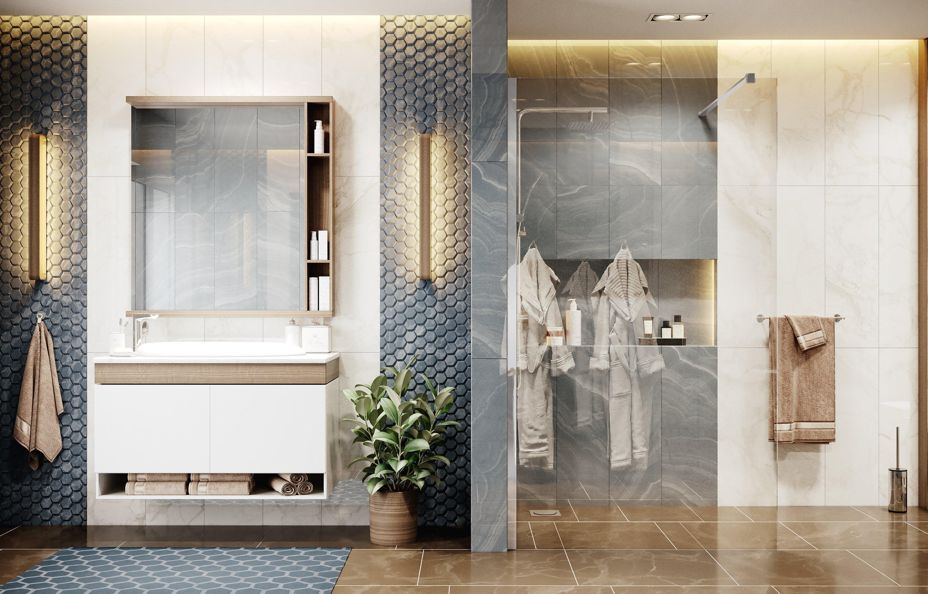 Душевая перегородка Ambassador Waik-in 15031101 (900x2000), 1 место Walk-in - Вид №2