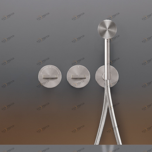 Настенный термостатический смеситель набор для ванной / душем с системой Acqua Stop, 2/3 ходовой переключающий и круглый душ рука Ø 65 мм  BAR69Y CEADESIGN 