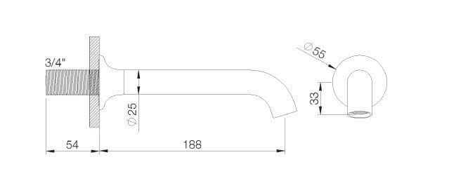 Хромированный латунный дозирующий носик для ванны rvb TIMES ARCH-00046417 - Вид №1