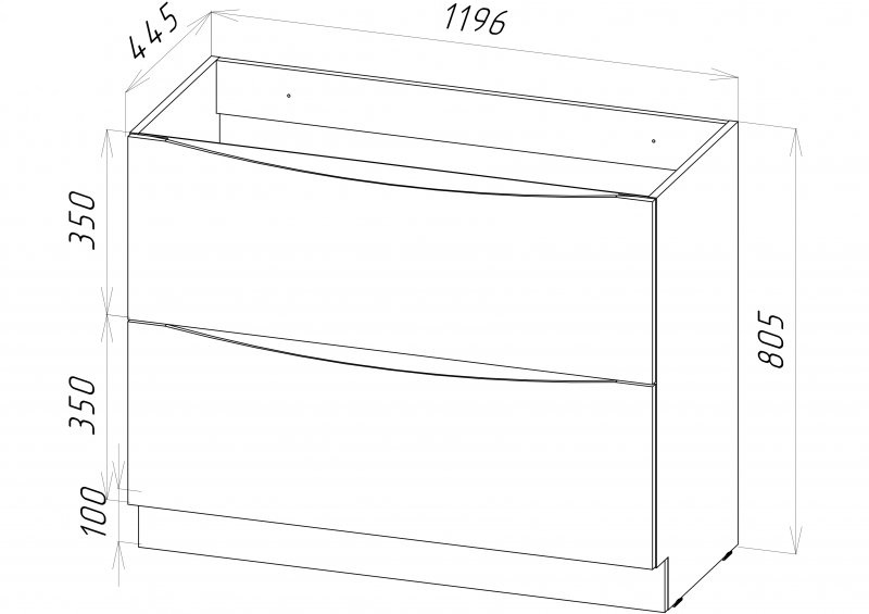 Мебель для ванной BelBagno MARINO-1200-2C-PIA-BL-P  - Вид №4