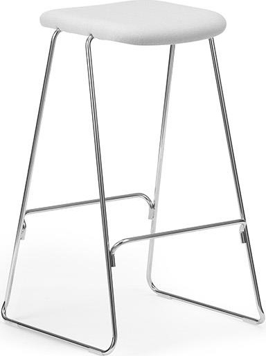 602569 Barstool 75 Full Upholstery cm chrome / Synergy Normann Copenhagen Just