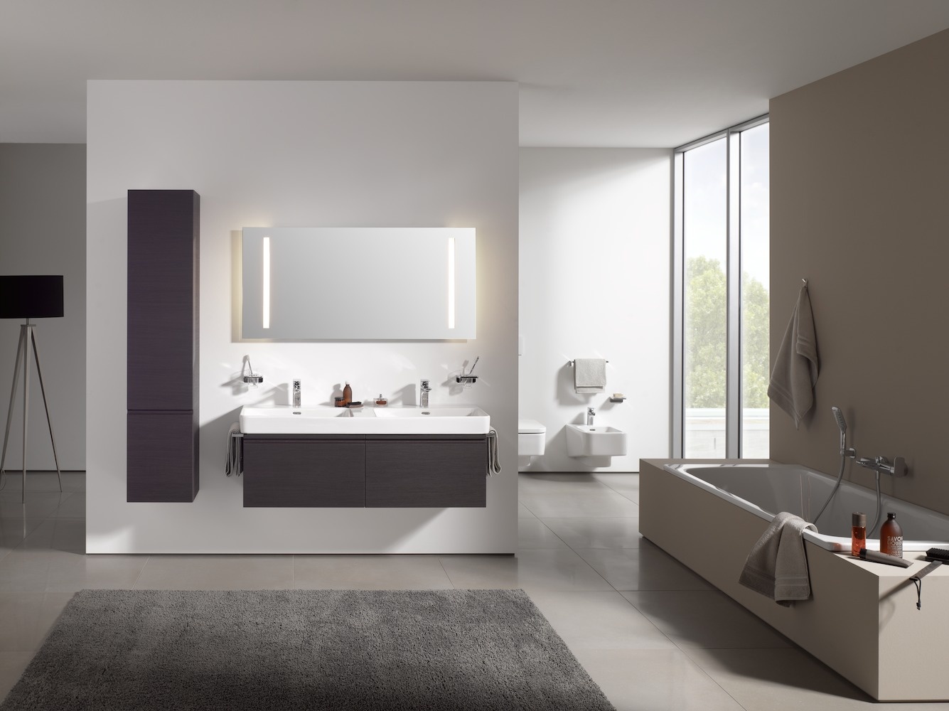 H4029501102611 Шкафчик высокий, 4 полочки стеклянные, петли справа LAUFEN PRO - Вид №13