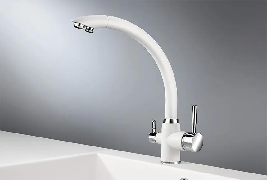 2167, АРКТИК (БЕЛЫЙ), СМЕСИТЕЛЬ КУХОННЫЙ GRANULA 2167-ST68