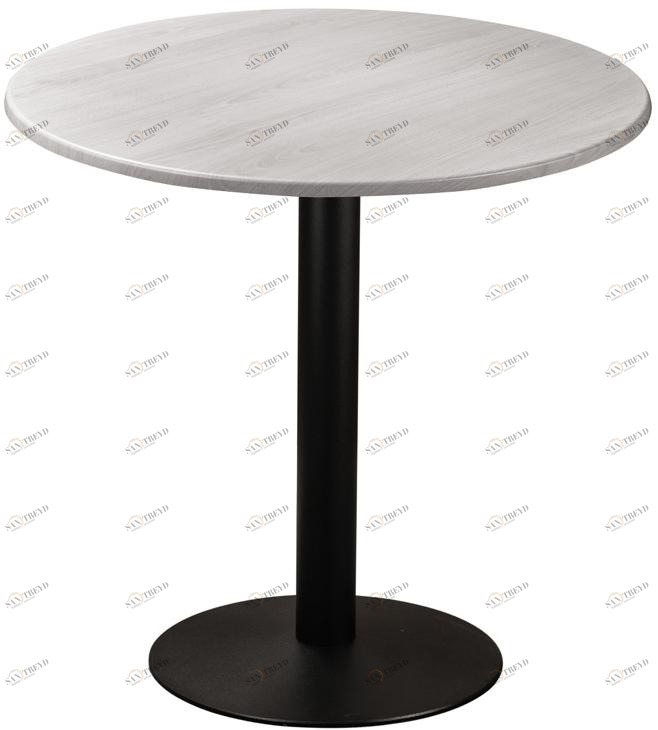 2640 Стол Классик D80 Белое дерево R-HOME 160402+170502white_wood