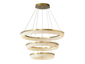 Подвесной светильник из нержавеющей стали с кристаллами