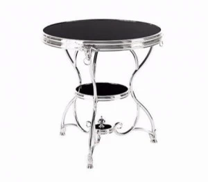 Gianfranco Ferré Home Круглый журнальный столик из хромированной латуни для гостиной