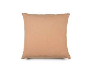 Льняная однотонная квадратная подушка