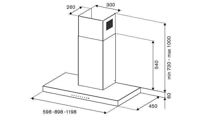 Настенный вытяжной шкаф из нержавеющей стали Bertazzoni ARCH-00032626 - Вид №2