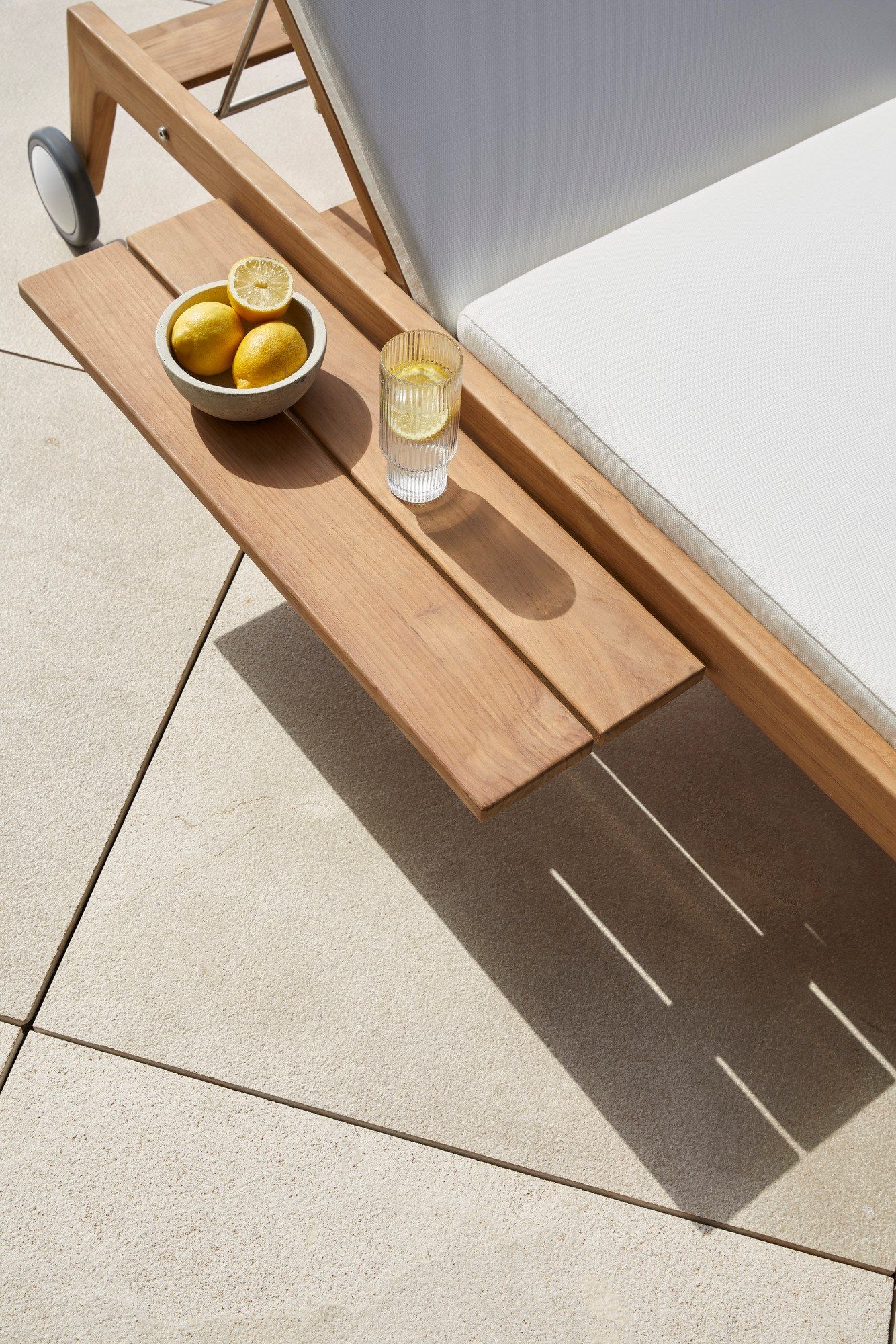 Садовая кровать с откидной спинкой из тикового дерева с колесами POINT Paralel ARCH-00036556 - Вид №9