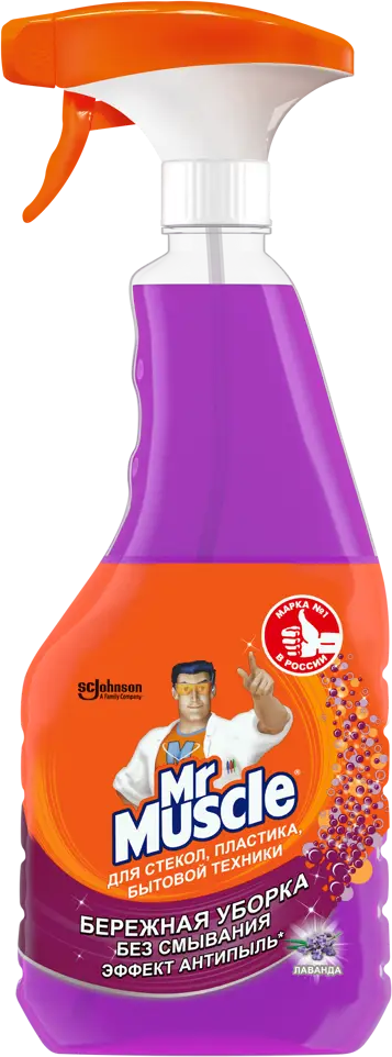 MR.MUSCLE - Очиститель стекол с лавандой 530 мл для безупречной чистоты 89360518