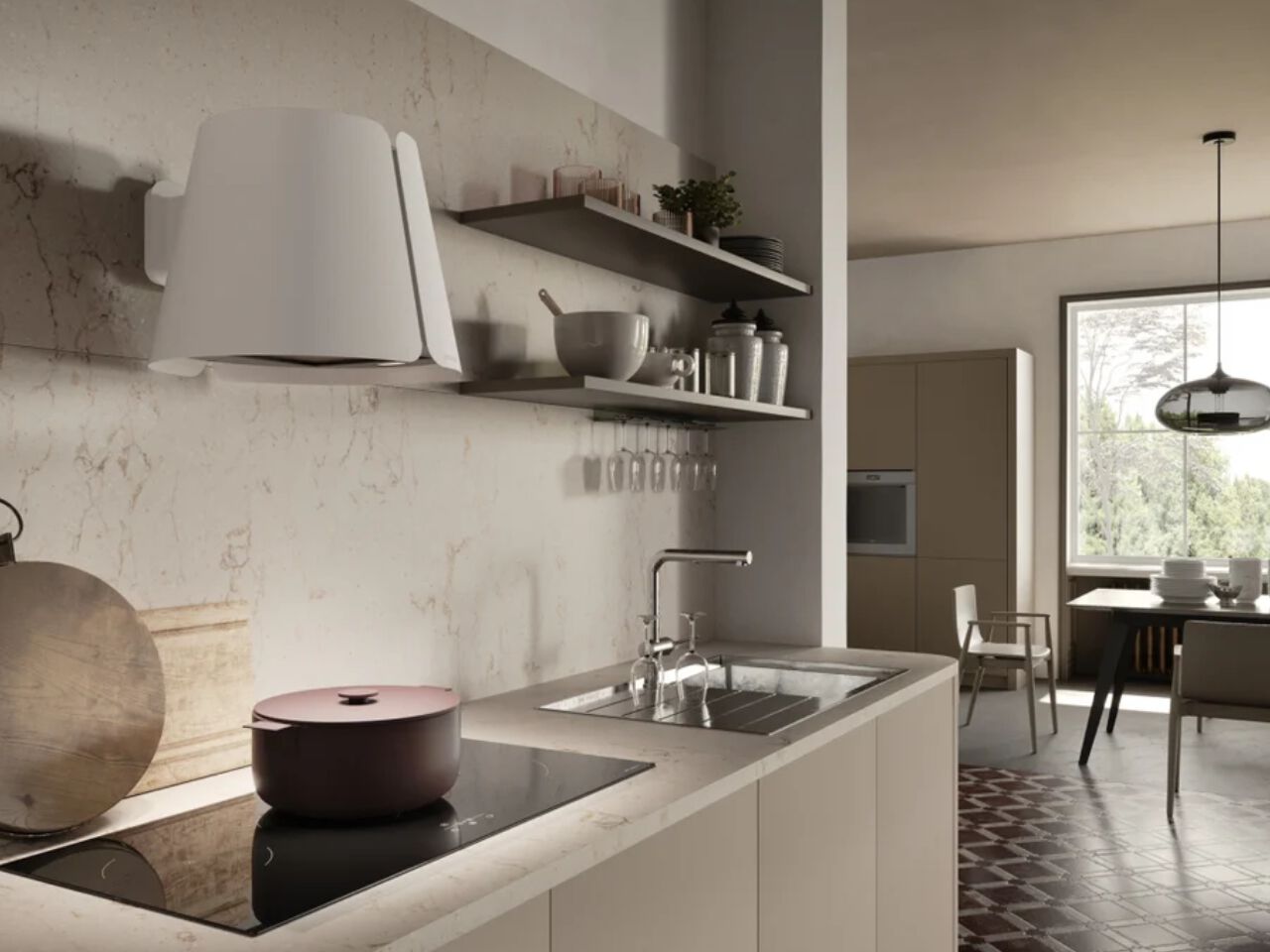 Настенный вытяжной шкаф со встроенным освещением FABER Beat ARCH-00095990 - Вид №1