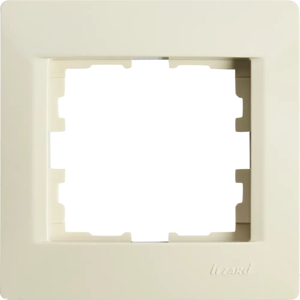 Рамка для розеток и выключателей Lezard Karina 1 пост горизонтальная цвет кремовый STLM-2092248