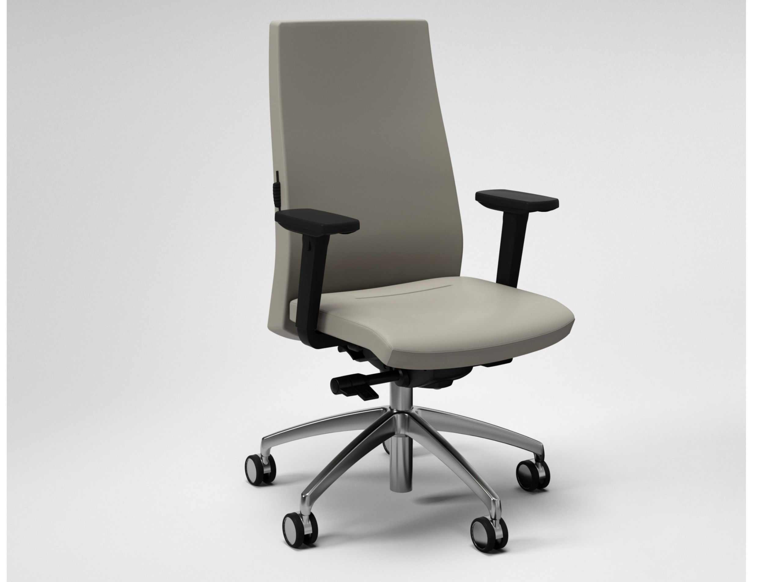 Офисное кресло с регулируемой высотой и кожаным подлокотником с 5 спицами FANTONI Seating system ARCH-00082645 - Вид №1