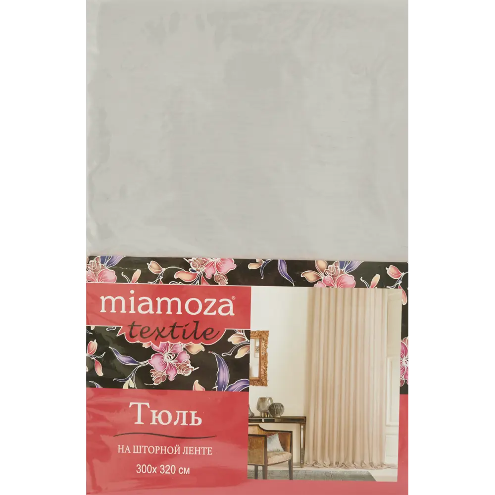 Тюль на ленте «Лина» 300x320 см цвет серый/бежевый 83325216 STLM-2136225 MIAMOZA  - Вид №4