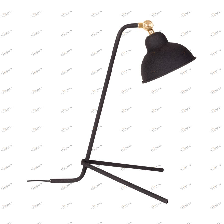 Лампа настольная Jock черная White Label Living 5200048