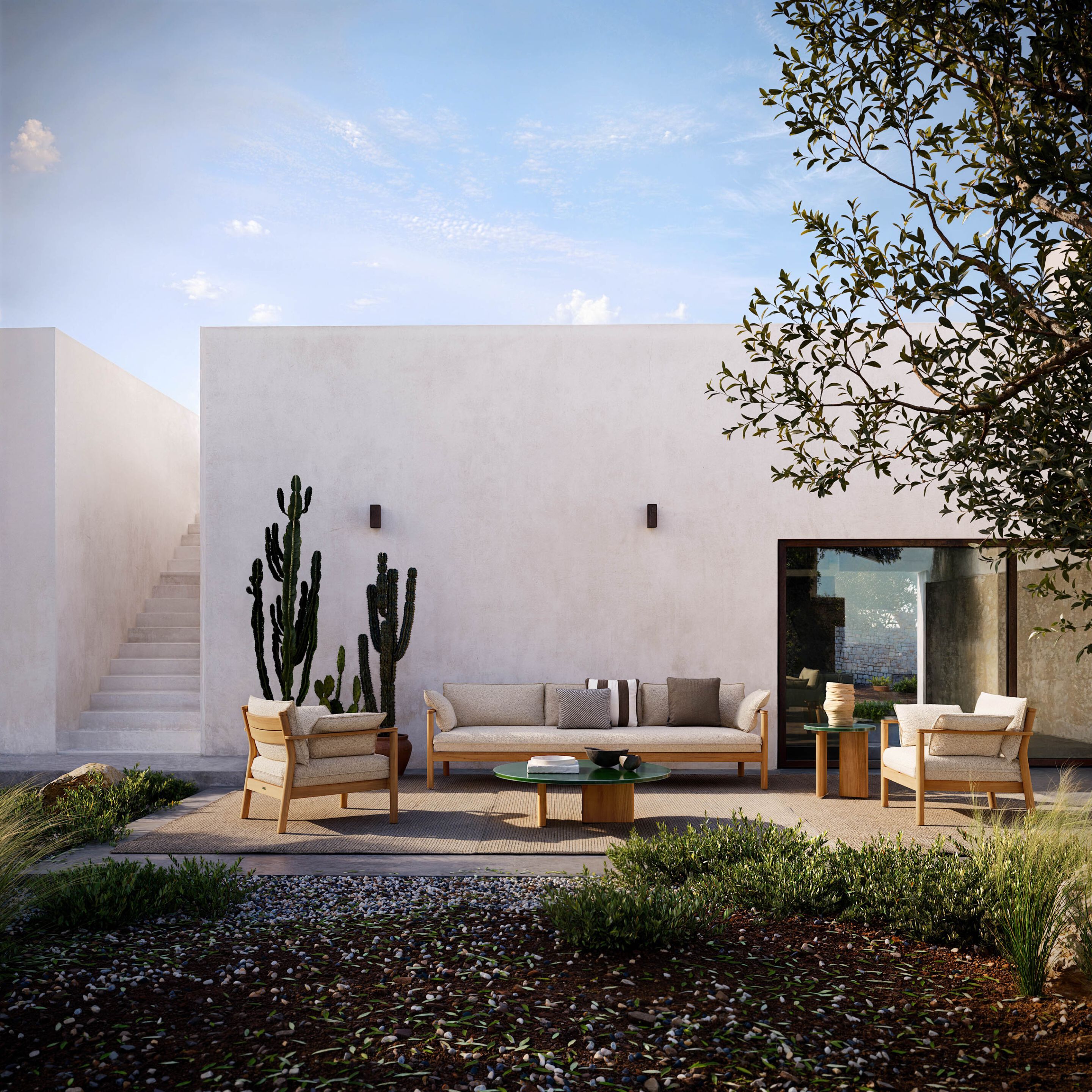 3-местный тканевый садовый диван Atmosphera Панама ARCH-00134131 - Вид №1